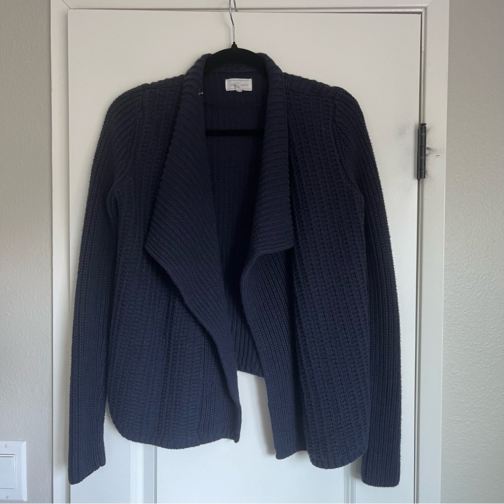 Moto style sweater cardigan